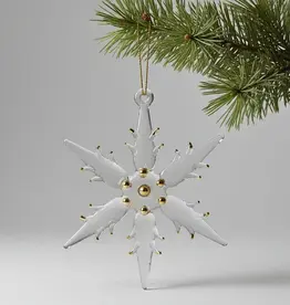 Egypt Blown Glass Snowflake Clear Stellar - Egypt