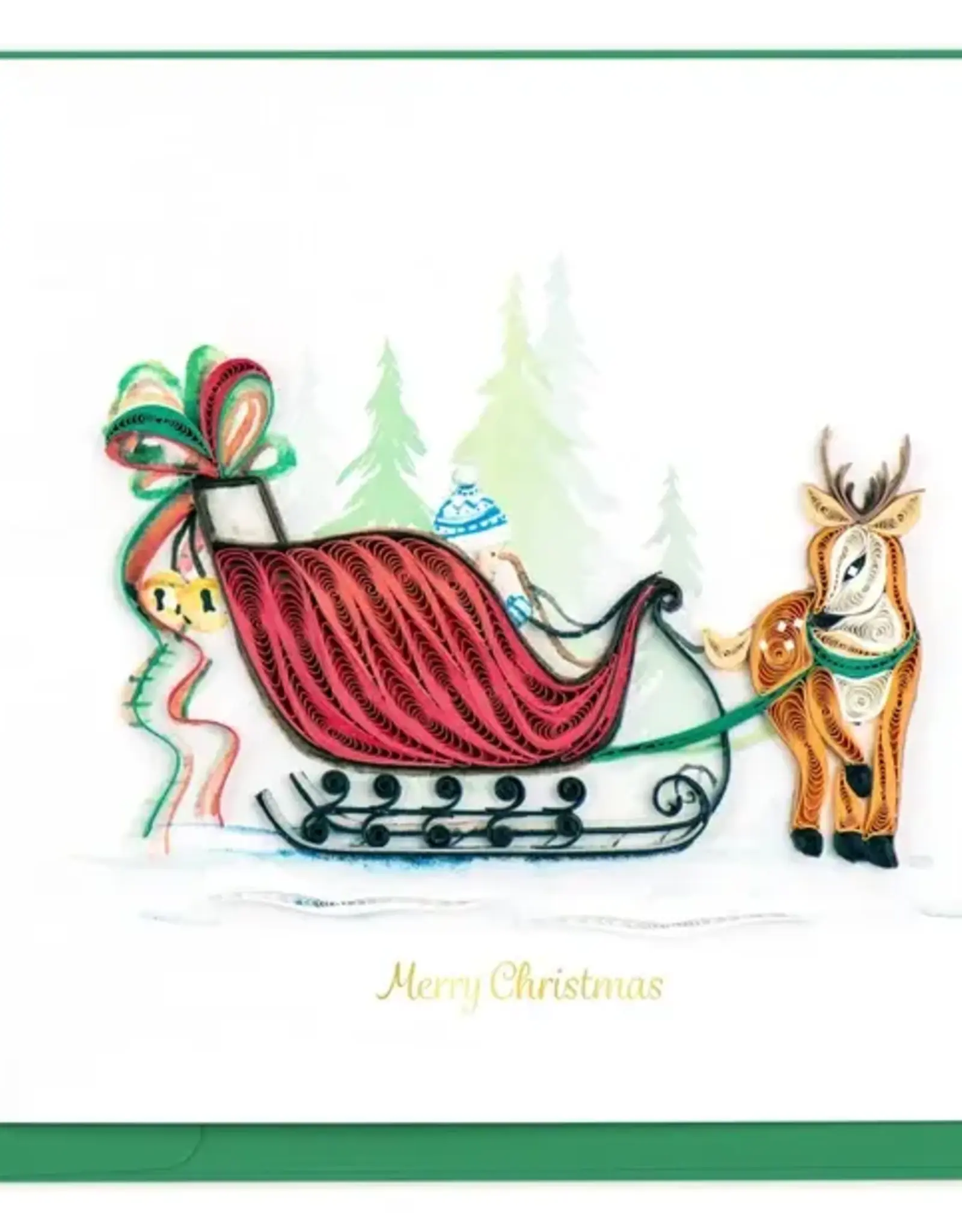 Vietnam Quilling Card Sleigh Ride - Vietnam