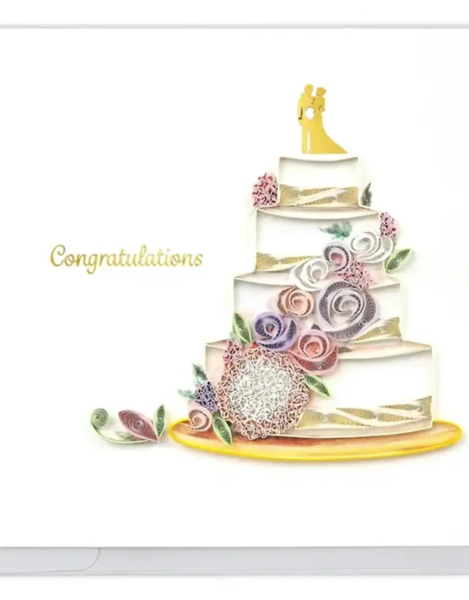 Vietnam Quilling Card Floral Wedding Cake- Vietnam