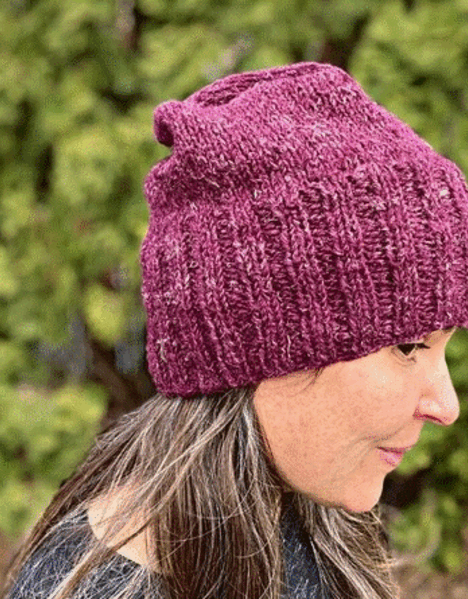 Nepal Beanie Hand Made Hemp and Wool Blend Knit Slouch Fleece Lined Assorted Colours  - Nepal