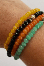 Nepal Bracelet Semi Precious Cut Stone Beads  - Nepal