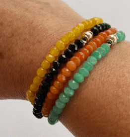Nepal Bracelet Semi Precious Cut Stone Beads  - Nepal