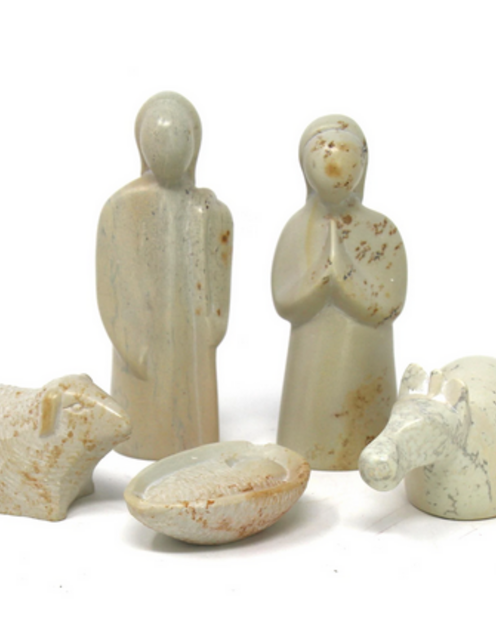 Kenya Nativity Holy Family Soapstone - 5 Piece Set - Kenya