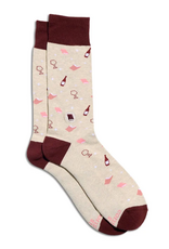 India Socks That Give Books Beige S - India