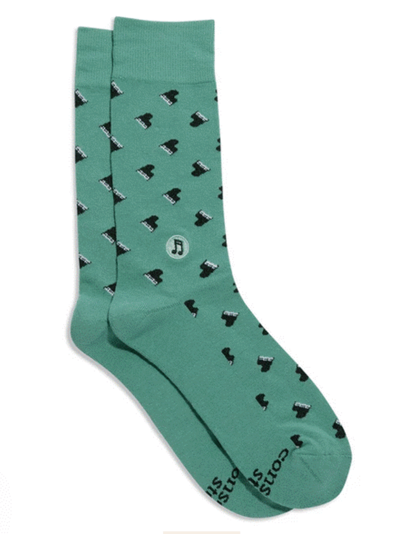 India Socks That Support Music Green  S - India