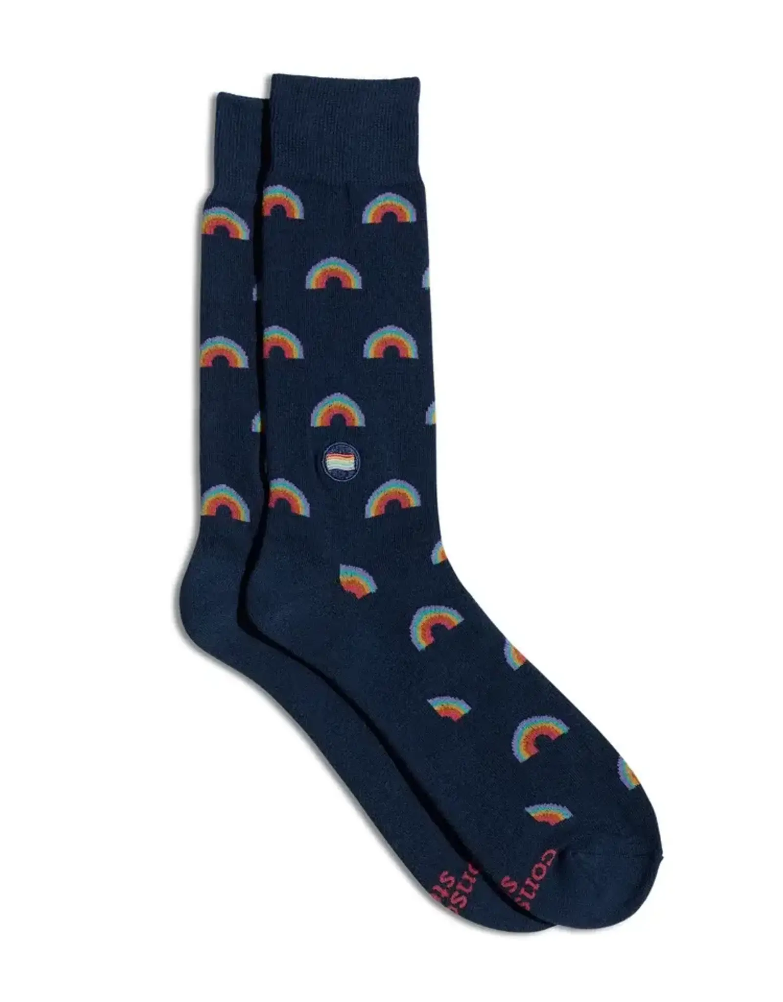 India Socks That Save LGBTQ Lives Rainbow Navy S - India