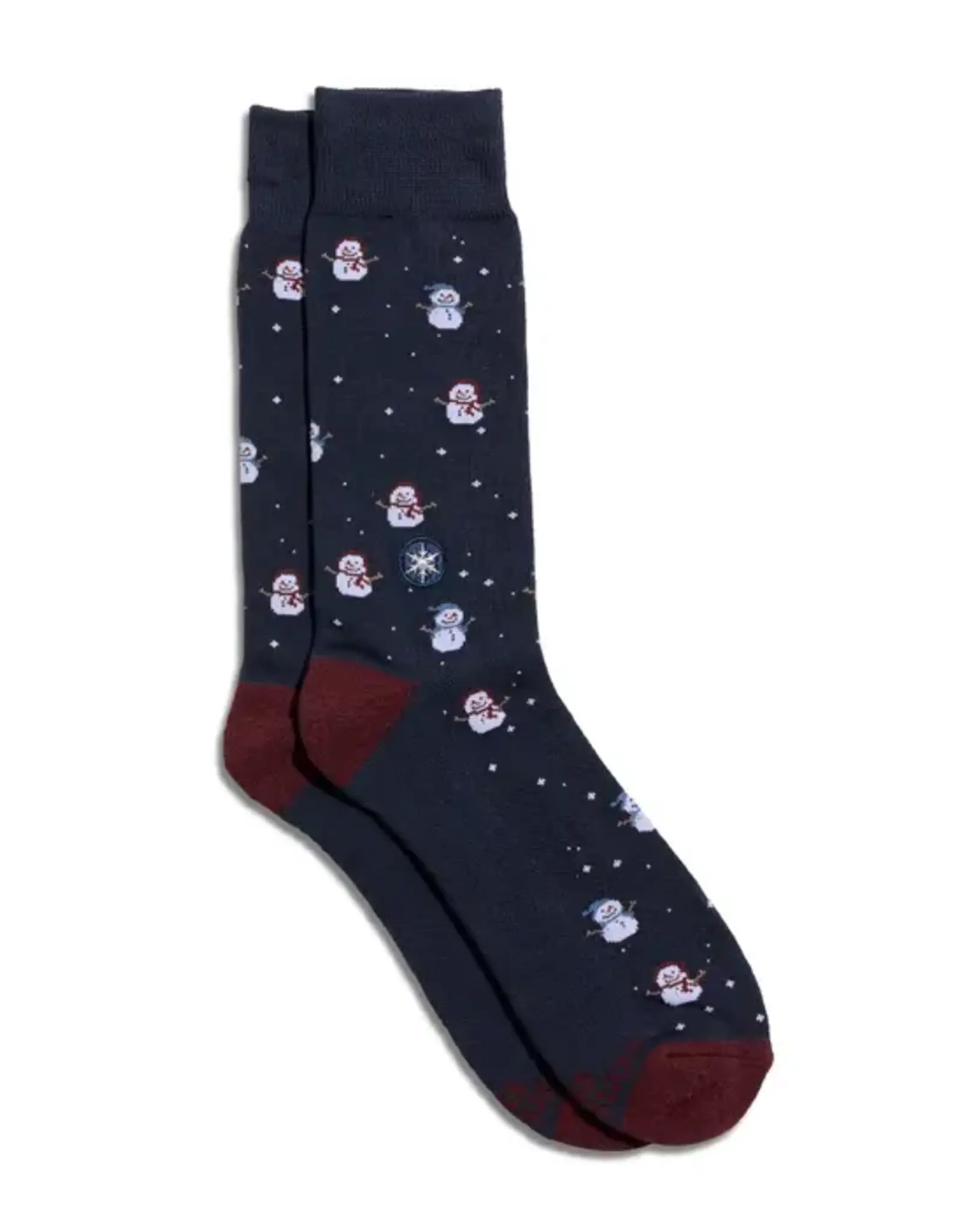 India Socks That Give Water Snowman Navy  M - India
