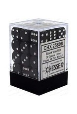 Chessex d6Cube12mmOP BKwh (36)