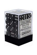 Chessex Opaque: 12mm D6 Black With White