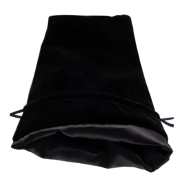 Metallic Dice Games Dice Bag: Large Black Velvet 6x8