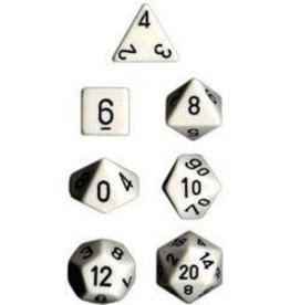 Chessex 7-Set Polyhedral CubeOP White-Black