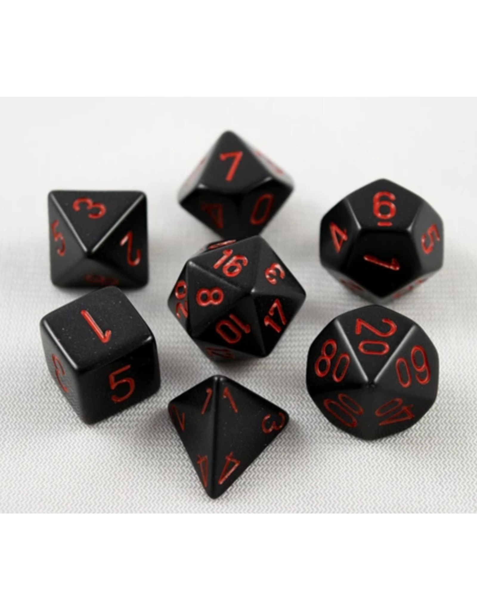 Chessex 7-Set Polyhedral Black with Red