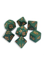 Chessex 7-Set Polyhedral Opaque Dusty Green copper