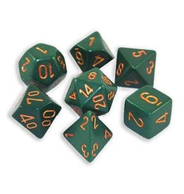 Chessex 7-Set Polyhedral Opaque Dusty Green copper