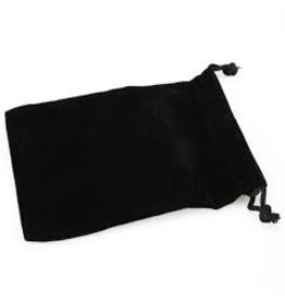 2 x Dice Bags Black Velvet Suedecloth Medium 4" x 4.75" Chessex new velour 