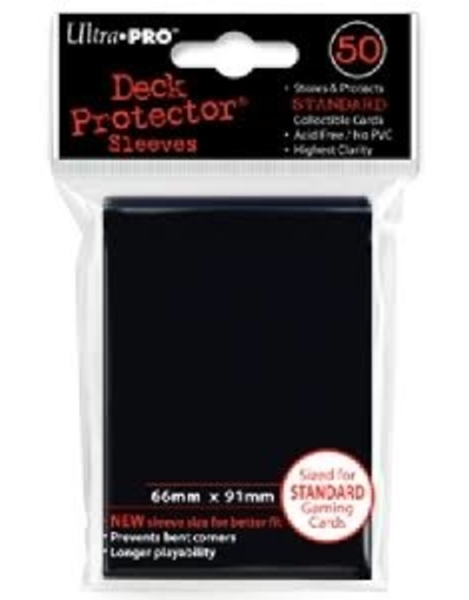 Ultra Pro Deck Protector: PRO: Gloss Solid BK (50)