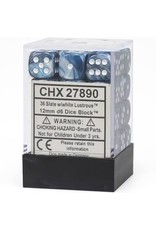 Chessex Dm7 Lustrous 12mm D6 Slate/whi