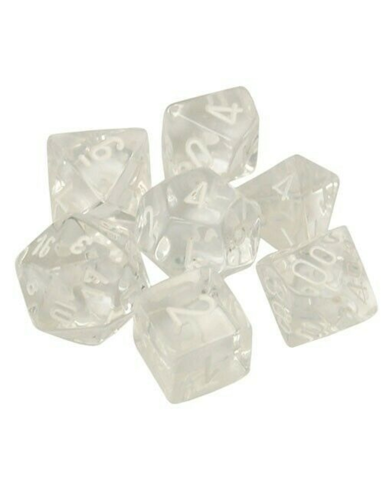 Chessex Translucent Clear/White Set (7)