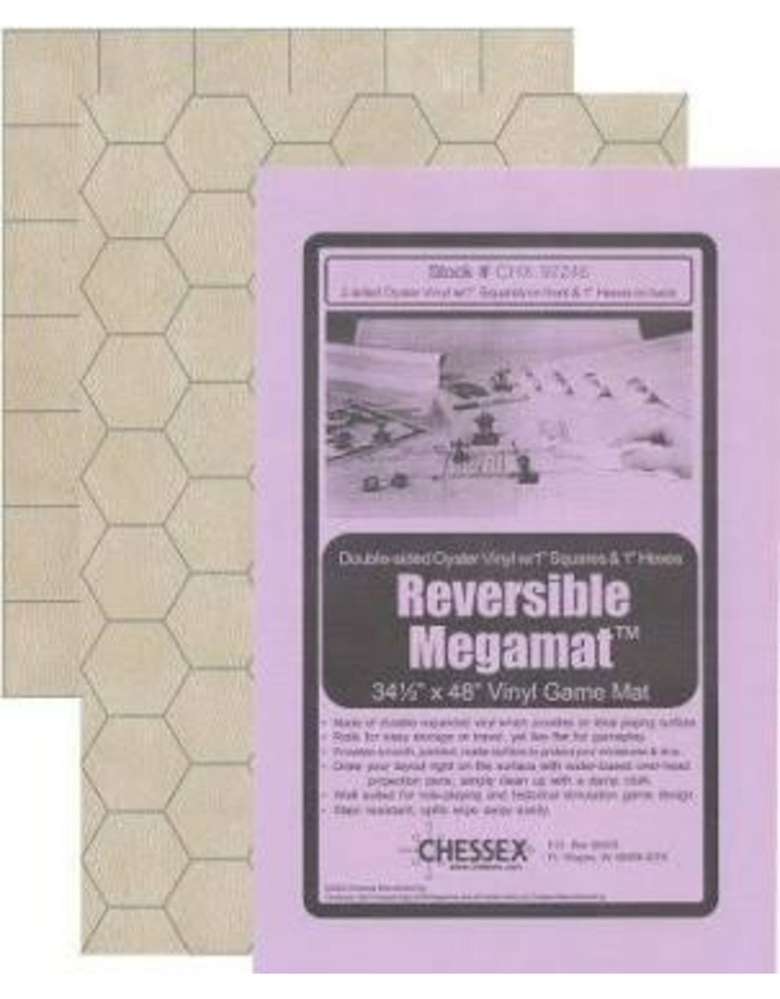 Chessex Megamat: Reversible 1" Square/Hex