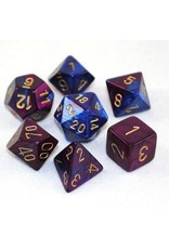 Chessex 7-Set Polyhedral Gemin2 Blue/Purple w/Gold