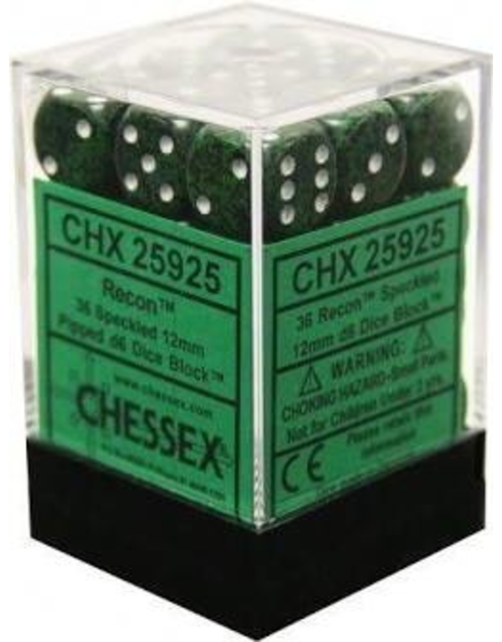 Chessex Speckled: Recon 12mm D6 Block (36)