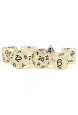 Dice 7-Set: Icy Opal Clear-Black