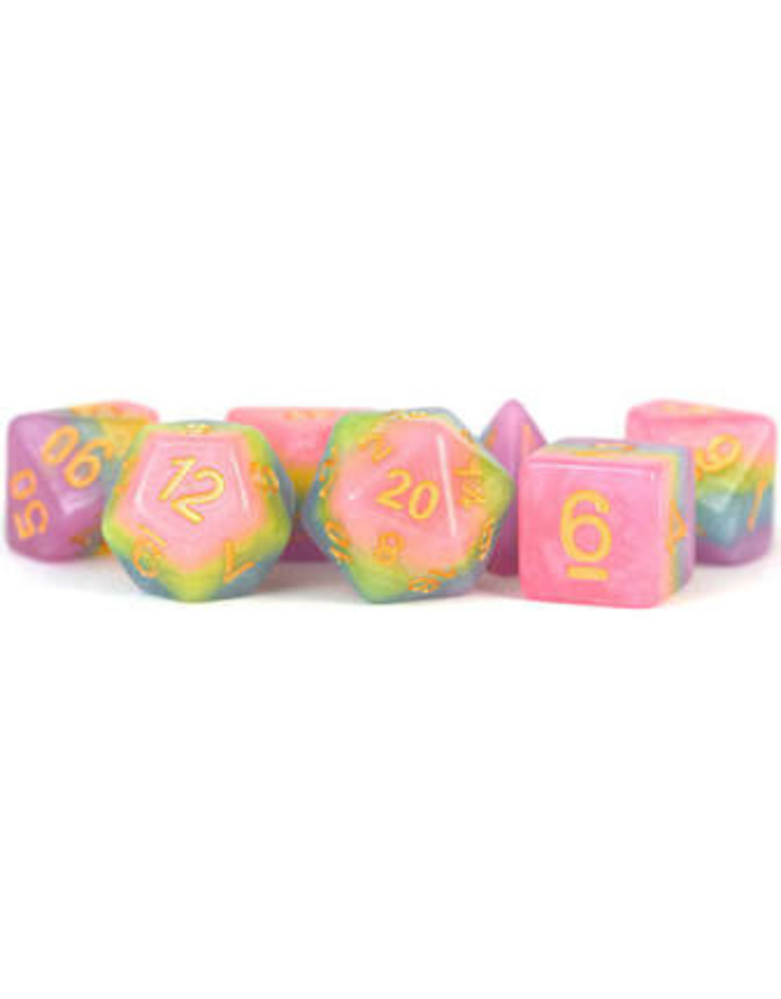 Metallic Dice Games 7-Set: 16mm: Pastel Fairy