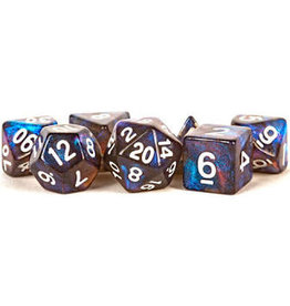 Metallic Dice Games 16mm Acrylic Stardust Poly Dice Set: Galaxy (7)