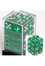 Chessex Translucent Green with White D6
