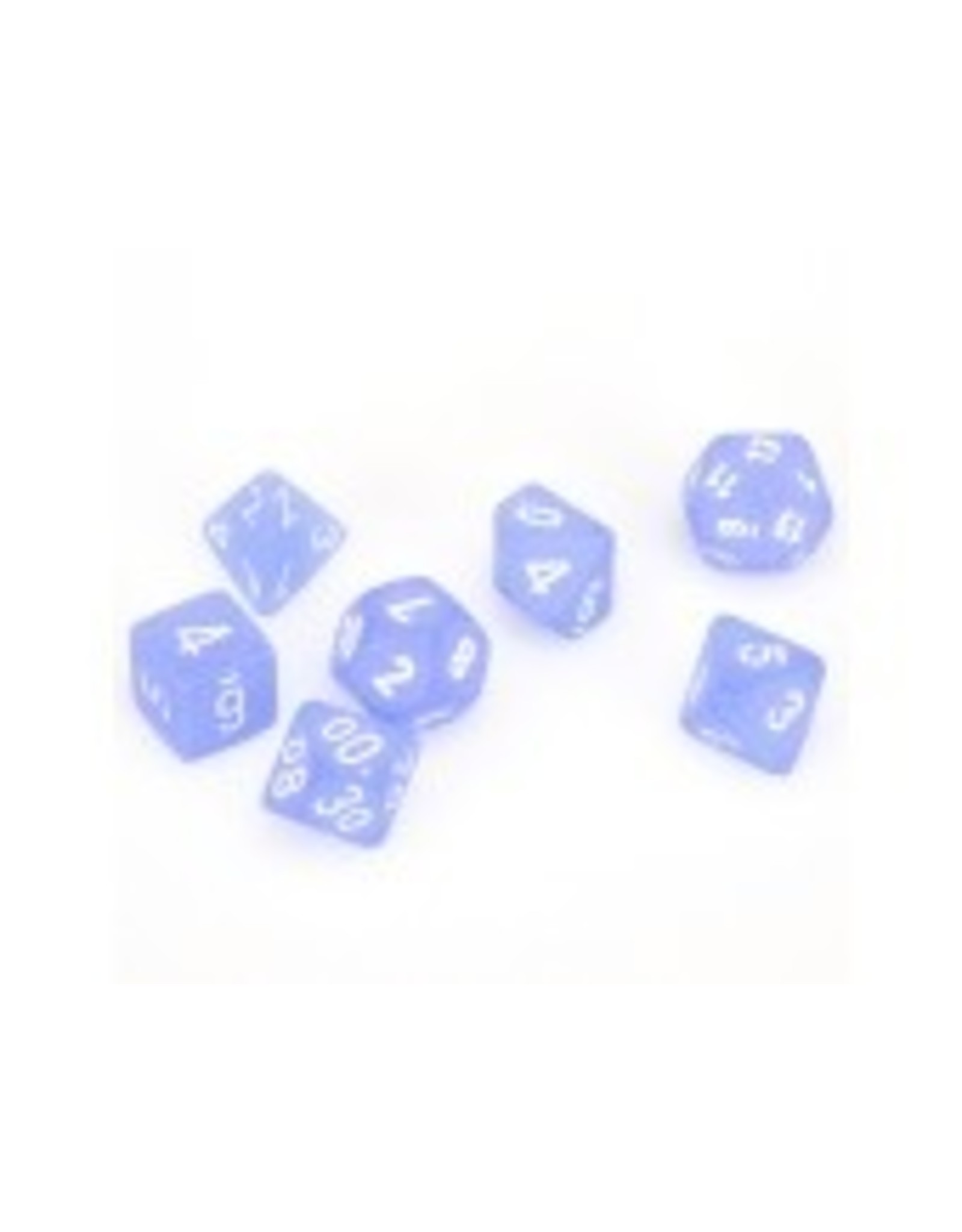 Chessex 7-Set Polyhedral Frosted Blue/White