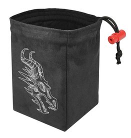 Red King Shadow Dragon Gray - Embroidered Dice Bag