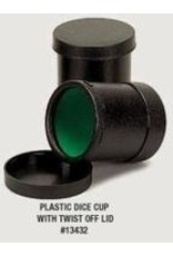 Koplow Plastic Round Dice Cup With Twist Cover