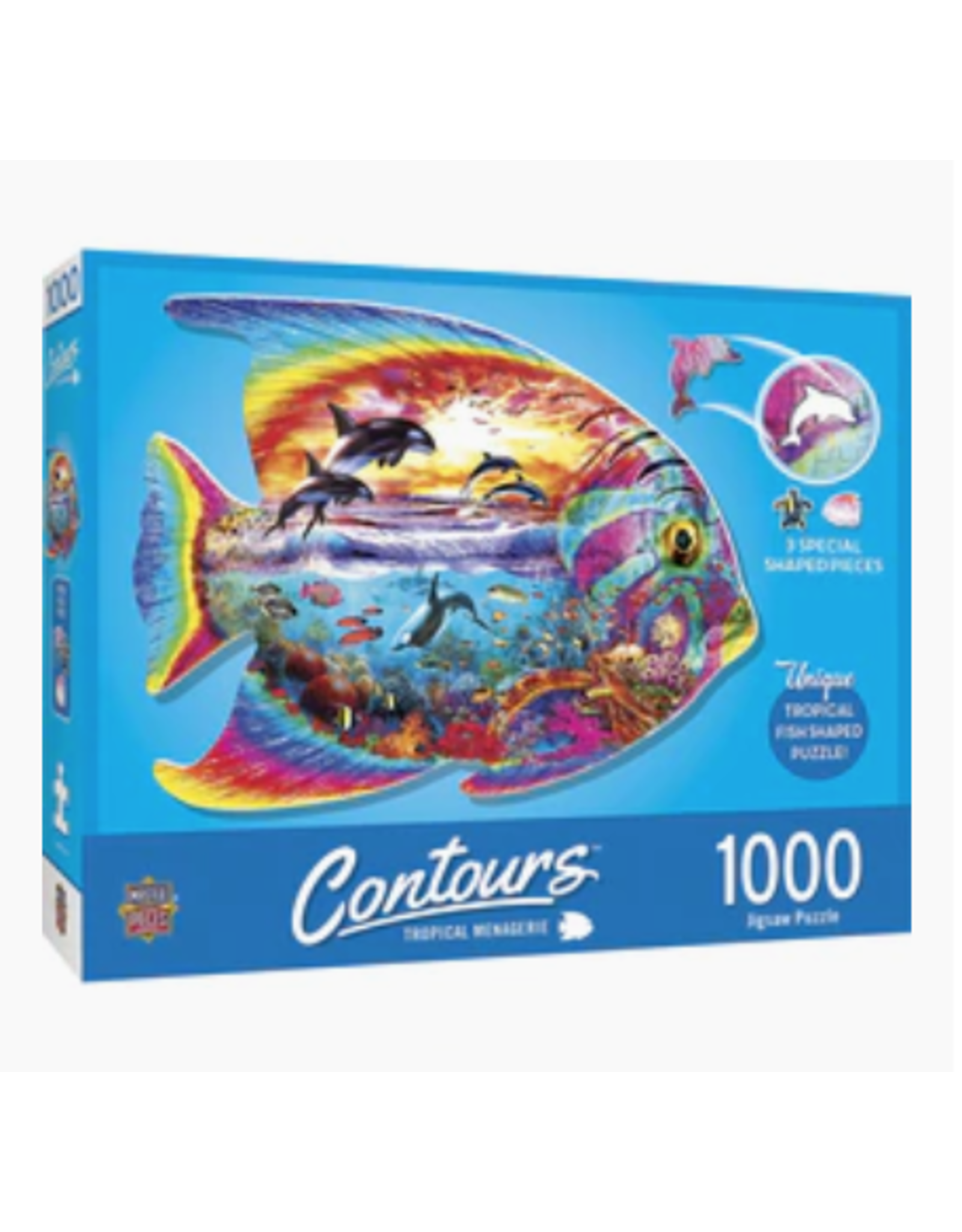 Countours - Tropical Fish 1000pc Shaped Puzzle - Black Diamond Games