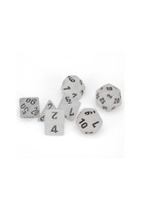 Chessex 7-Set Polyhedral Frosted - Clear/Black