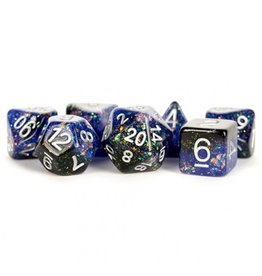 Metallic Dice Games 7-Set Eternal Blue-Black-White