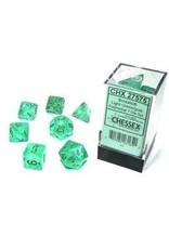Chessex 7-Set Cube Borealis Luminary Light Green with Gold