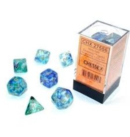 Chessex 7-Set Cube Luminary Nebula Oceanic with Gold