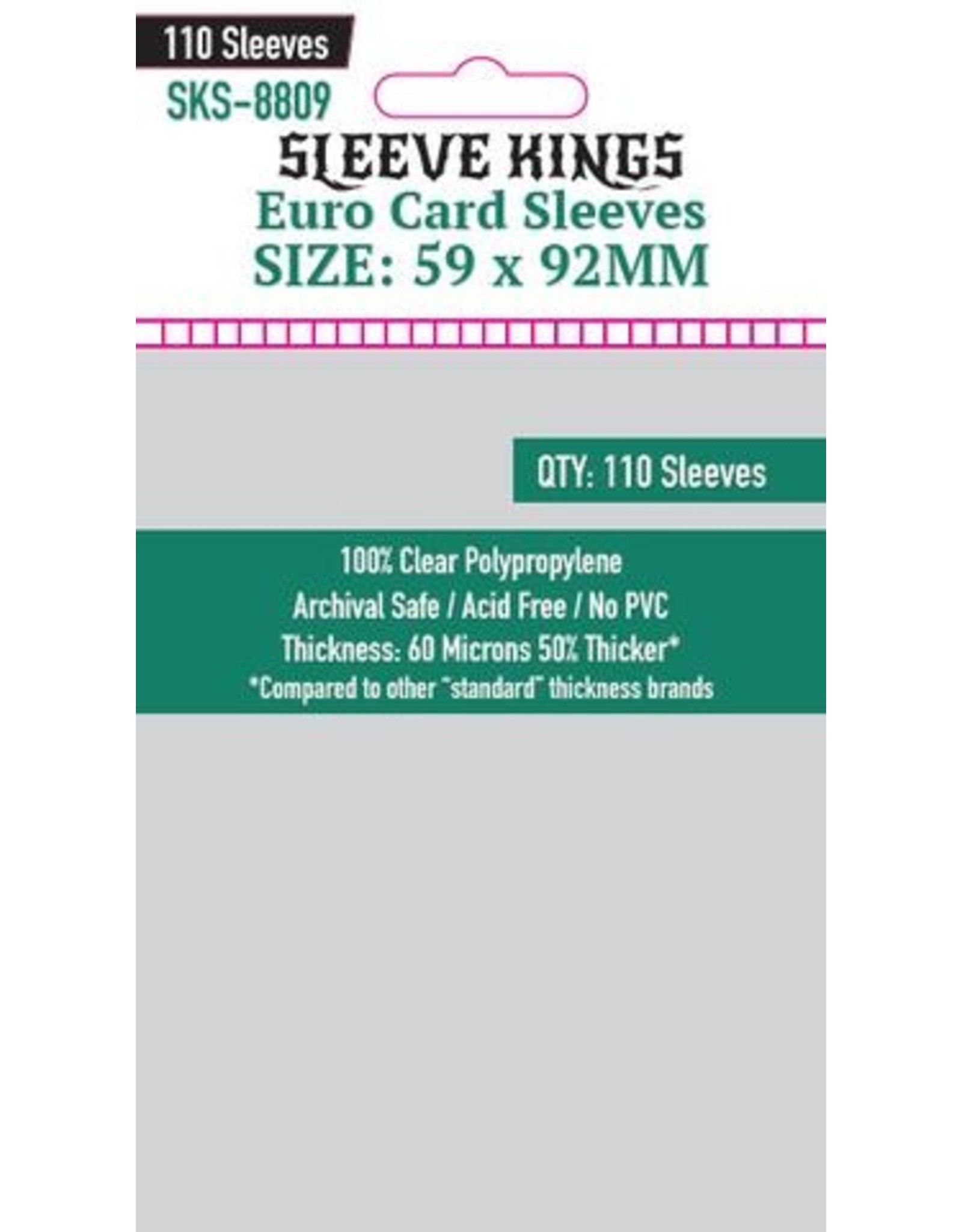 Sleeve Kings Sleeve Kings Euro Card Sleeves (59x92mm) - 110 Pack
