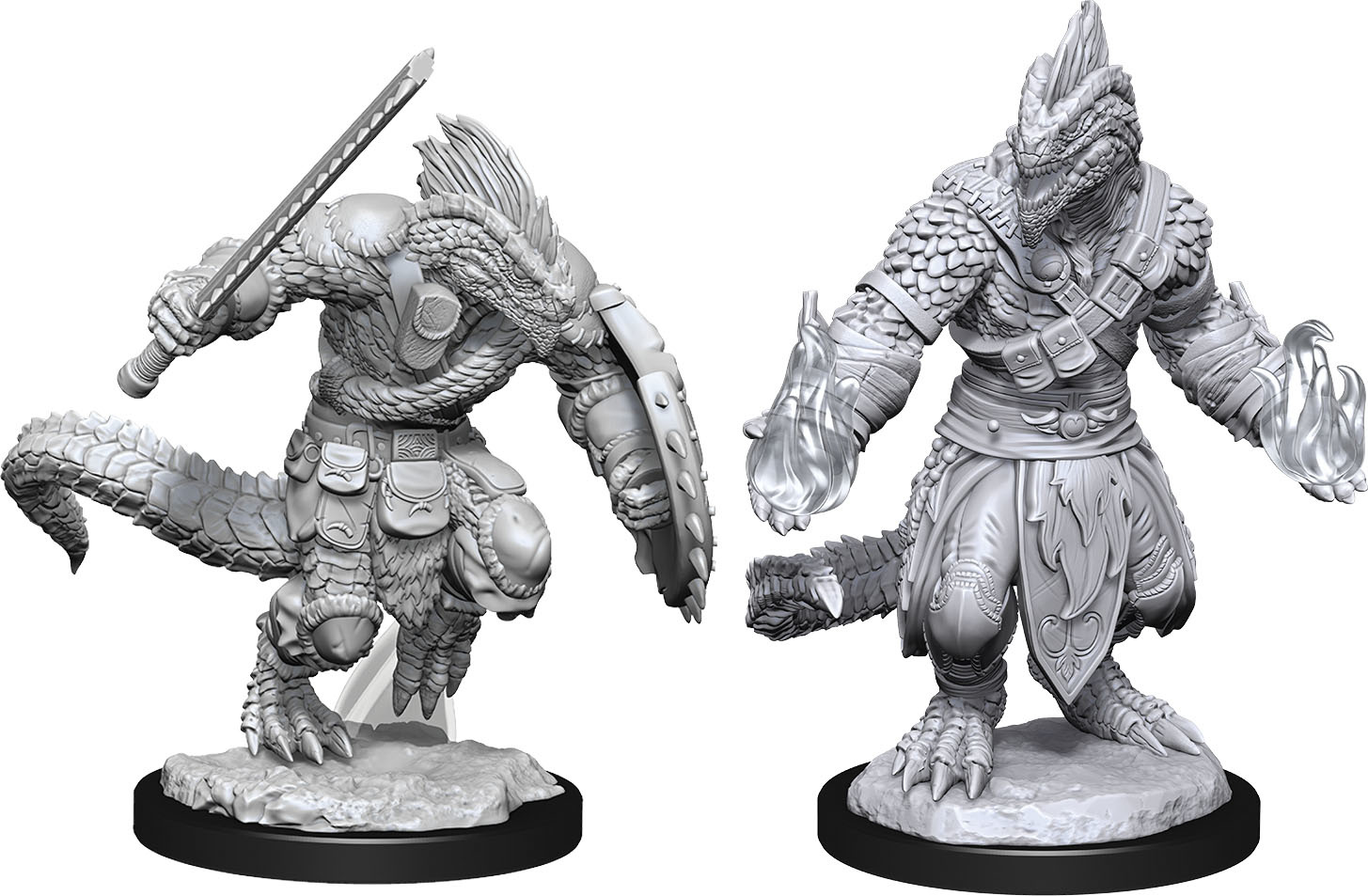 Dark Crirsis Or King In Black And Chaos War D&D NMU: W15 Lizardfolk Barbarian & Cleric - Black Diamond Games