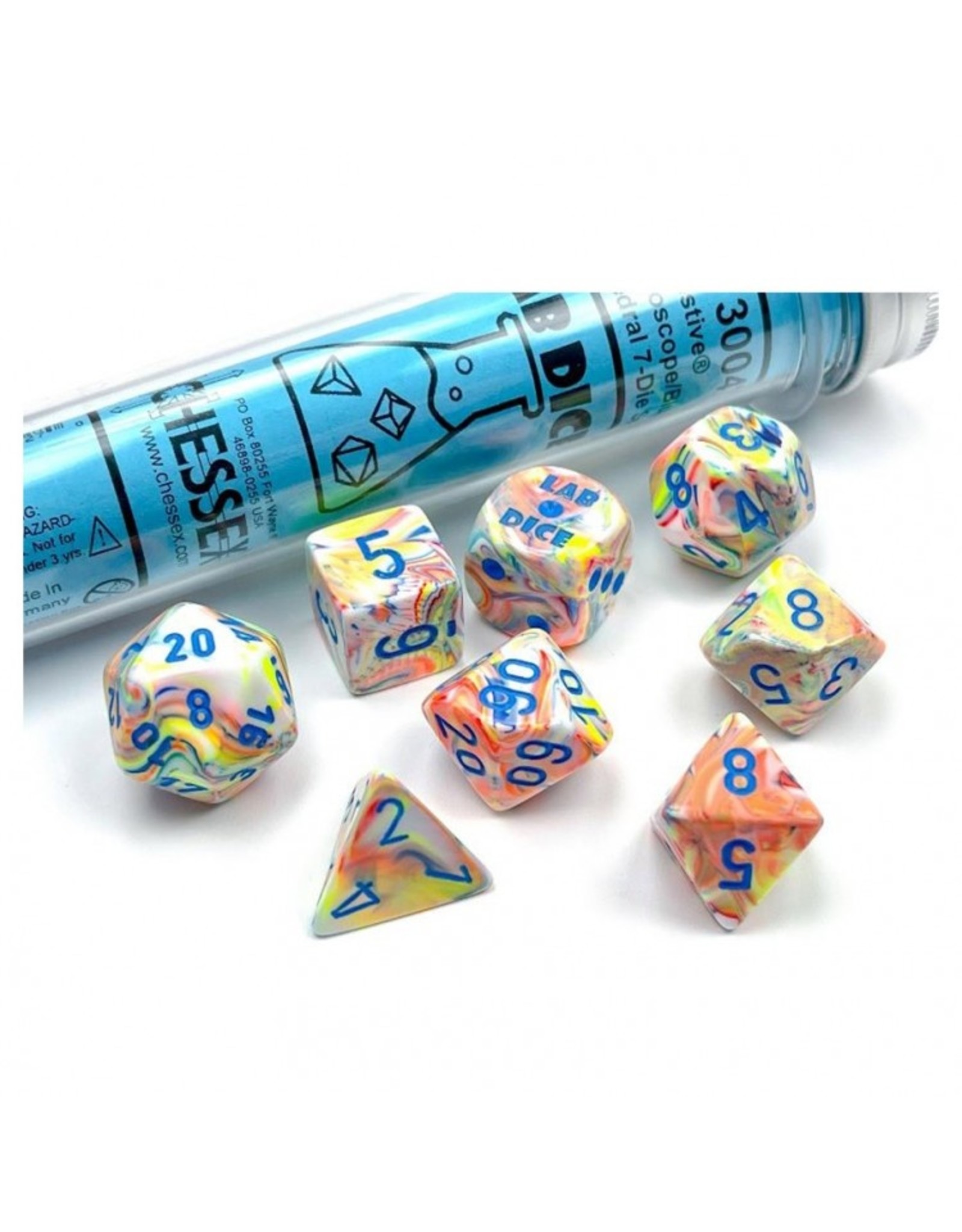 7Set Tube Lab Dice FST Kscope bu Black Diamond Games