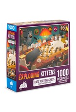 Exploding Kittens Puzzle: Cats Playing Chess 1000pc