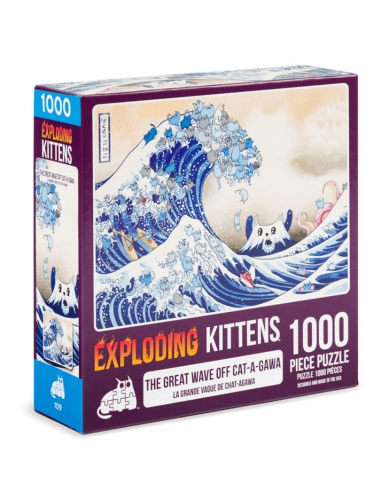 Exploding Kittens Puzzle: Great Wave of Cat-a-gawa 500pc