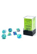 Chessex 7-Set Cube Mini Festive Waterlily with White