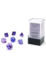 Chessex 7-Set Cube Mini Luminary Nebula Nocturnal with Blue