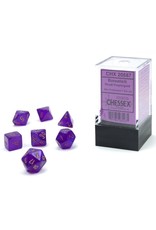 Chessex Borealis: Mini-Polyhedral Royal Purple/gold Luminary 7-Die Set