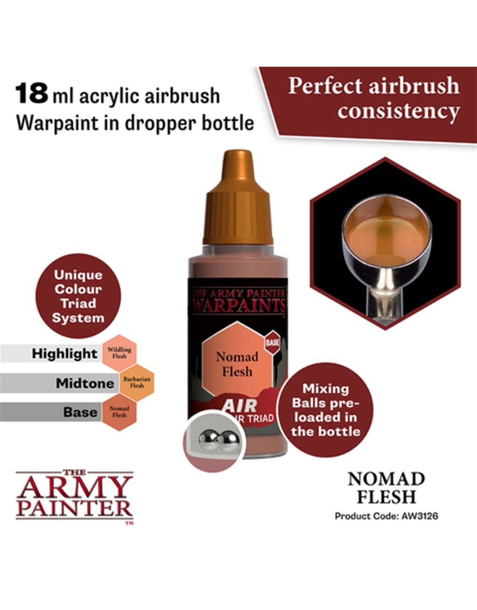 Army Painter Warpaint Air: Nomad Flesh, 18ml.
