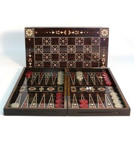 Worldwise Imports Backgammon Set: 19" Flowered Decoupage