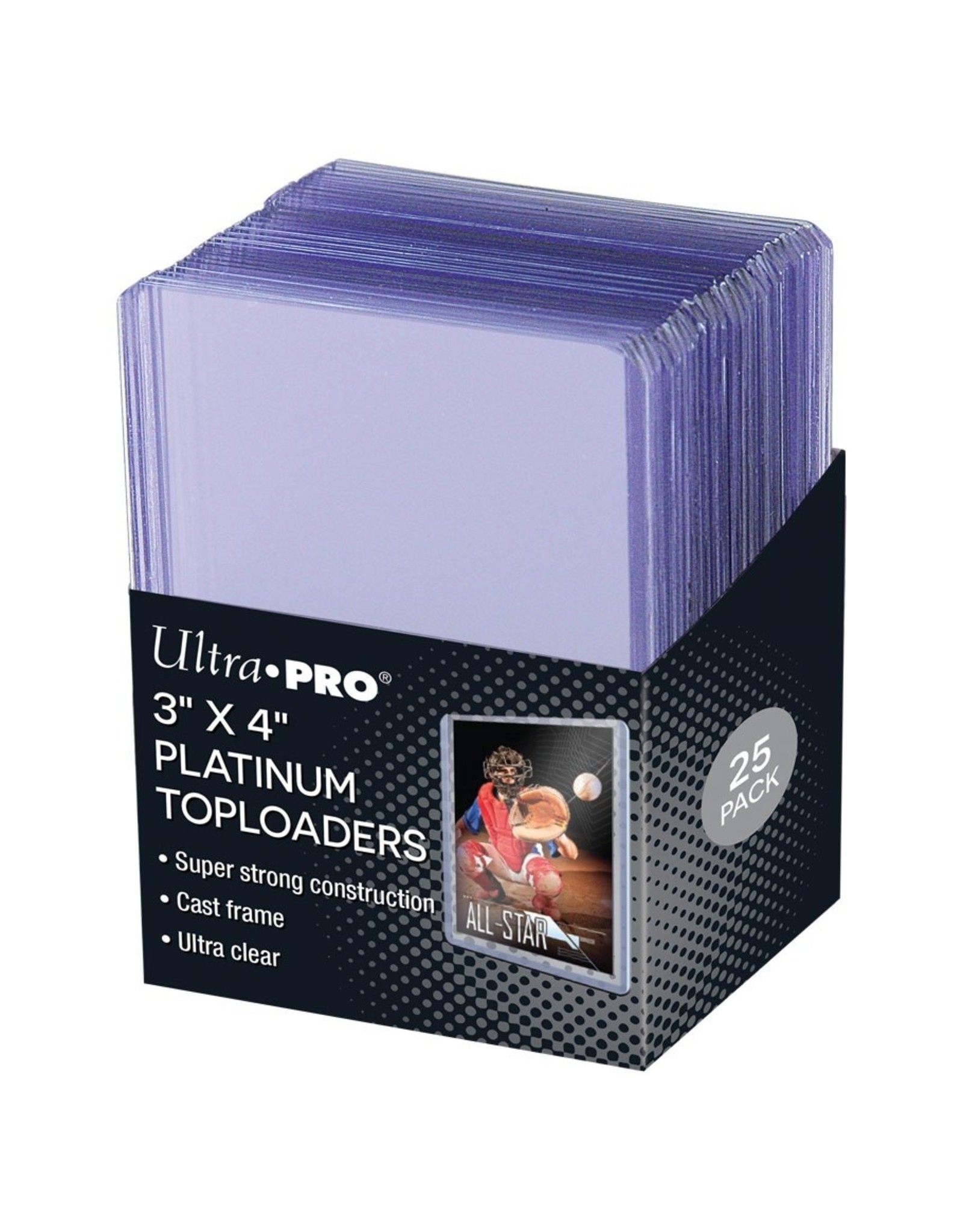 Ultra Pro Toploader: 3x4 Ultra Clear Platinum (25)