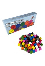 8mm Multi-Color Wooden Cubes (100)