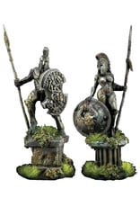Reaper Bones Black: Amazon and Apartan Living Statues (Bronze)